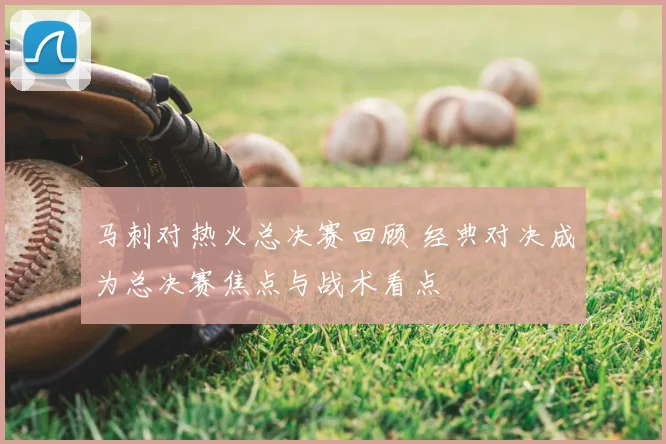 马刺对热火总决赛回顾 经典对决成为总决赛焦点与战术看点